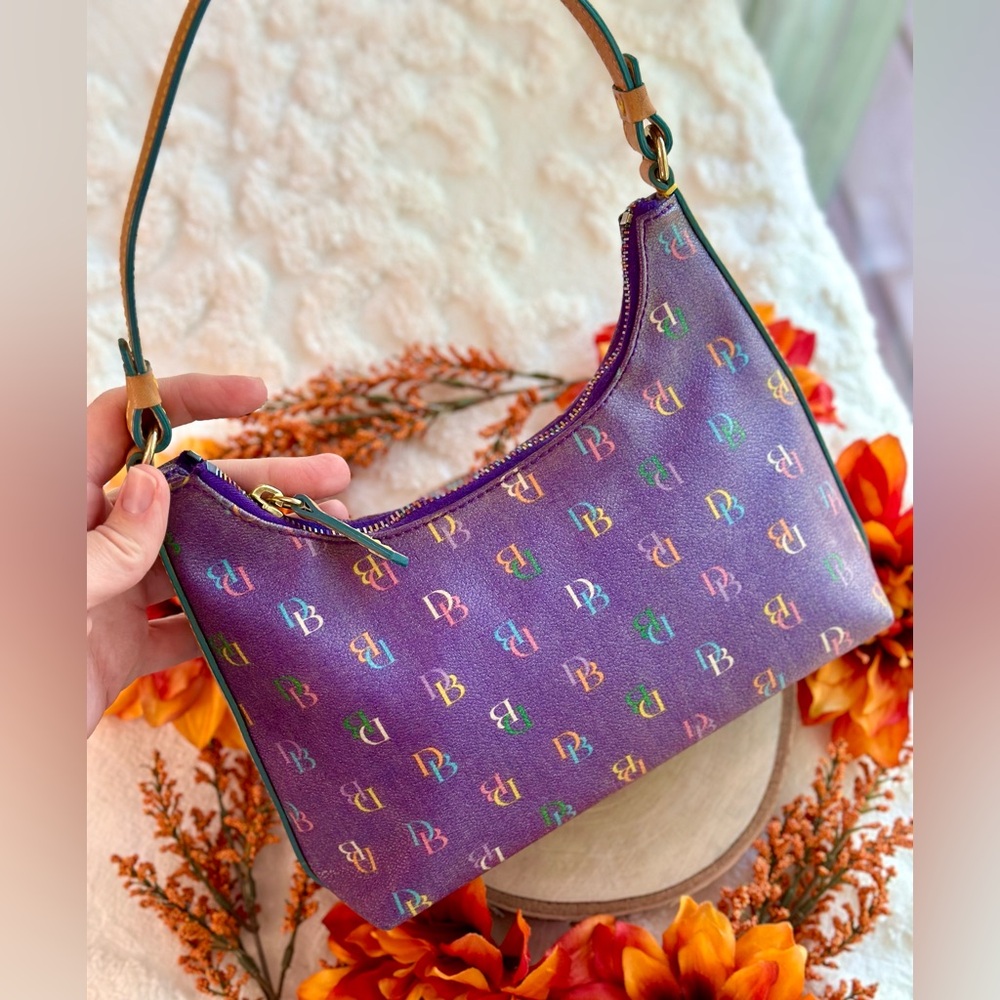 Dooney & Bourke Vintage Bag Y2K Purple Rainbow Monogram Purse